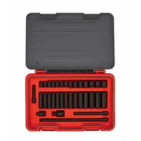 PROTO Socket Set: 3/8 in Drive, 33 Piece, Metric, 6 mm to 19 mm (MPN J72233IM)