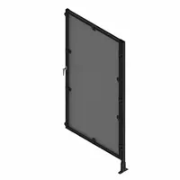 T-Slot Framing System Door: Add-On, Black, Right Swing, 72 in H x 37 1/2 in W x 5 1/2 in D, Mesh (MPN 48217)