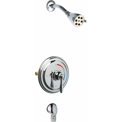 CHICAGO FAUCETS SH-TP5-01-000 Shower Faucet with Fixed Showerhead - Shower Faucets with Fixed Showerheads
