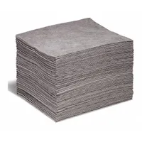 SPILLTECH Sorbent Pad: 43 oz Volume Absorbed Per Pad, 18 in x 15 in Pad Size (L x W), Gray, 100 PK (MPN GP-M)