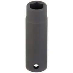 Metric impact socket with 1/2" drive, 10 mm socket size, 6-point deep configuration, and Manganese Phosphate finish. Designed for high-torque fastening in industrial assembly, maintenance, and repair applications.