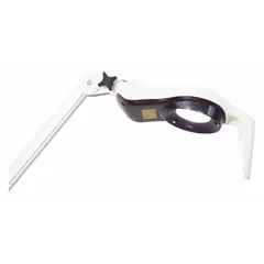 LED ceiling-mount examination light delivering 35,000 lux at 1 meter with 4000K color temperature and 95 CRI. Operates on 120V AC, 20 W. Suitable for use in medical examination rooms and treatment areas.