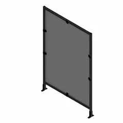 This wire mesh panel starter kit is designed for use as a stand-alone panel within a T-Slot framing system. It measures 84 inches high by 24 inches wide by 5 1/2 inches deep, with a black anodized/PVC-coated finish. The square mesh construction provides visibility and ventilation, suitable for creating partitions or enclosures in industrial settings.