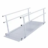 Wheelchair Access Ramp: Wheelchair Ramp, Silver, ADA, 3 ft Usable Wd, Grooved, 3 ft Overall Wd (MPN SSGHR-07)
