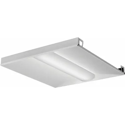 LITHONIA LIGHTING Recessed Troffer: 2 ft Lg, 2 ft Wd, 3,385 lm, 4000K, 26.6 W - 2 ft. x 2 ft. LED Center-Basket Troffers
