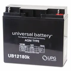 APPROVED VENDOR D5745 AGM Sealed Lead Acid Battery, 12V DC, 18 Ah, Deep Cycle
