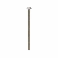 Carriage Bolt: Square Neck, 5/16"-18 Thread Size, 6 in lg, Stainless Steel, 316, Plain (MPN BULK-BOLT-5015)
