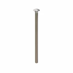 This carriage bolt is made from 316 stainless steel with a plain finish, featuring a square neck that prevents rotation during installation. Thread size is 5/16"-18 and length is 6 inches. Commonly used for fastening metal to wood or metal in environments requiring corrosion resistance.