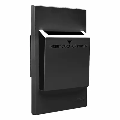 LEVITON HKSWP-E Key Card Wall Plate, Black - Key Card Wall Plates