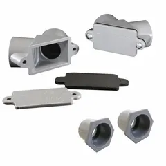 PVC LB conduit outlet body with 3/4 in hub size and 5.7 cu in body capacity. Includes screws for installation. Provides a 90-degree pull point for routing wires in conduit runs.