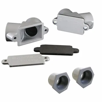 CANTEX LB - 90° Elbow Type Conduit Outlet Body, 3/4 in Hub, 5.7 cu in, PVC