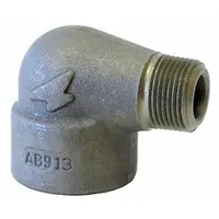 ANVIL Metal Pipe Elbow: 3/8 in x 3/8 in, Female NPT Threaded x Male NPT Threaded, 2,000 psi @ 150° F (MPN 0361109408)