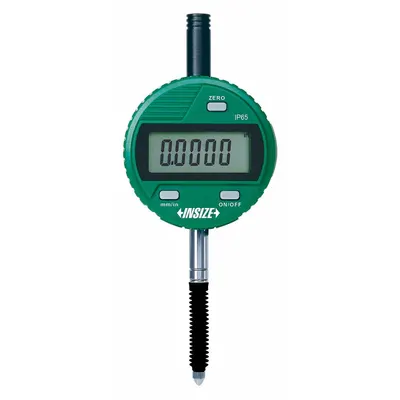 INSIZE Digital Indicator: 0 in to 0.5 in /0 mm to 12.7 mm, Inch/Metric - Digital Indicators with Non-Removable Flat Back