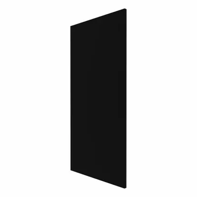 HADRIAN Partition Door: Solid Plastic HDPE, Plastic, Black, 55 in Ht, 23 in Wd - Standard Doors for Bathroom Partitions