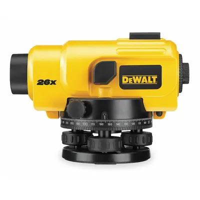 DEWALT Automatic Level Kit: Manual, 26X, 22 mm Aperture, 300 ft Working Range (Max) - Optical Levels