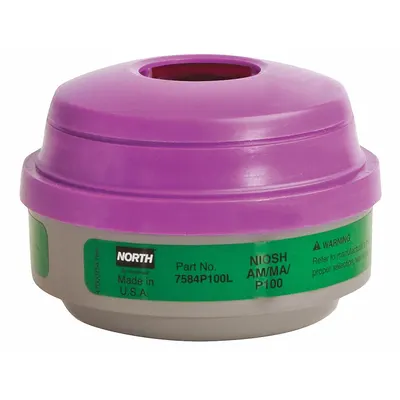 NORTH BY PIP 7584P100L Combination Cartridge/Filter for Ammonia - Honeywell North 5400, 5500, 7600, or 7700 Reusable Respirators Compatible Filters & Cartridges