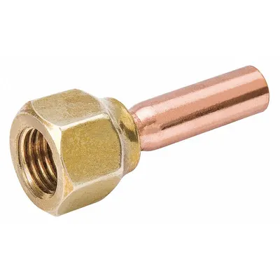 MUELLER Flare to Sweat Adapter: 1/2 in Female SAE, 3/4 in Female Sweat, Copper - Flare to Sweat Adapters