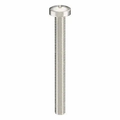 USA INDUSTRIALS Machine Screw: M5x0.80 Thread Size, 50 mm Lg, 18-8, Stainless Steel, Plain - Pan Head Machine Screws