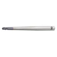 OSG Ball End Mill: Carbide, WXS Coated, 3 Flute, 2 mm Mill Dia, 3 mm LOC, 100 mm OAL (MPN 3095247)