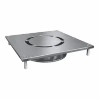 BESTCARE Grate: Square, Stainless Steel, Satin, 3/4 in Overall Ht (MPN WHDG-5SQ-ZURN)