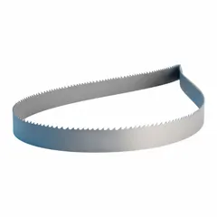 Bi-metal band saw blade for general-purpose metal cutting. Features a variable cutting edge and 2/3 tooth configuration. Blade width 1-1/2 in, length 17 ft 10 in. Suitable for cutting a range of ferrous and non-ferrous materials in maintenance, fabrication, and production applications.