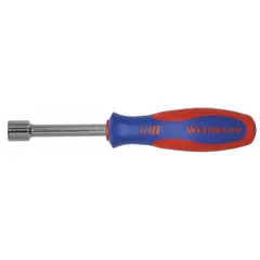 Metric nut driver with a 3-inch straight round shank and non-magnetized tip. The hollow shank accommodates longer threaded bolts, making it suitable for assembly, maintenance, and repair tasks in confined spaces.