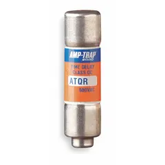 Time-delay cylindrical fuse rated 125 mA at 600 V AC. Dual-element design with melamine body, non-indicating, 13/32 in x 1 1/2 in. Suited for control transformers and solenoids in industrial circuits.