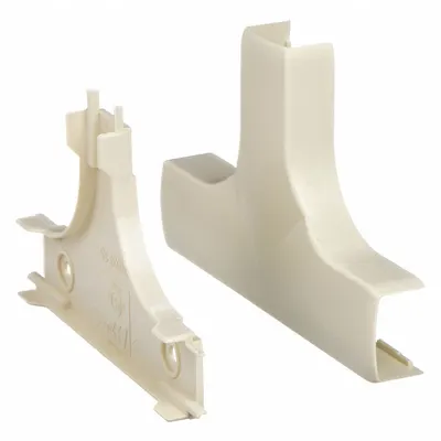 LEGRAND Tee: PN03, 3/4 in Wd, 1/2 in Ht, Plastic - Tees for Nonmetallic Single-Channel Raceways