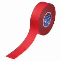 Solid red polyester floor marking tape, 2 inches wide by 100 feet long, with a 22 mil thickness. Part of the Brady ToughStripe Max B-553 series, designed for high-traffic areas. Used for safety and organization in industrial facilities, warehouses, and plants, with red typically indicating fire-related equipment or hazard areas.
