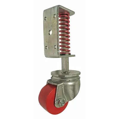 PAYSON CASTERS, INC Side Mount Caster: Swivel, Rubber, 3 in Wheel Dia. - Side-Mount Casters