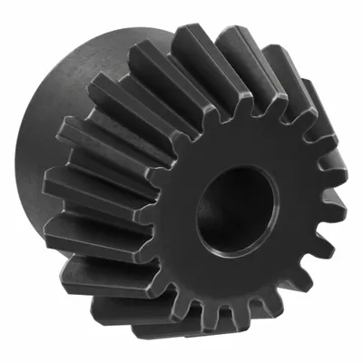 KHK GEARS Bevel Gear: Straight, Gear Ratio 2.5, Module m 2, 18 Teeth, Black Oxide-Coated Steel - Straight Teeth Metric Bevel Gears & Pinions
