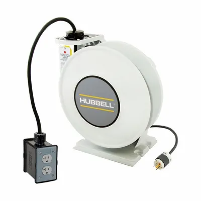 HUBBELL WIRING DEVICE-KELLEMS Self-Retracting Cord Reel - Self-Retracting Cord Reels