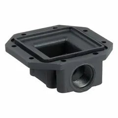 This flange includes a 90-degree flange and is compatible with Sotera SS400 series equipment, such as model SS445BX727. It is used to connect piping or components in fluid-handling systems, suitable for industrial fuel-transfer or pumping applications.