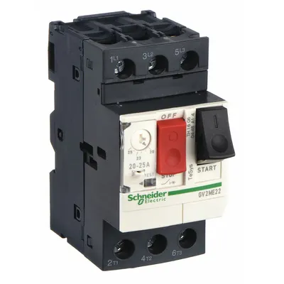 SCHNEIDER Manual Motor Starter: Non-Reversing, 3 Poles, 25 A, Thermal Protection - Non-Reversing Starters with Thermal Overloads