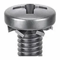 SEMS Screw: External Tooth, M5x0.80 Thread Size, 8 mm Lg, Stainless Steel, Passivated, Pan, 10 PK (MPN 1-MPE-5-8)