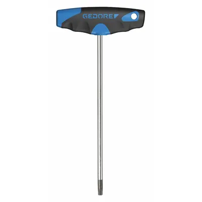 GEDORE Torx Key: 1 Tips, Torx, Std End, T25 Tip Size, Long, Alloy Steel, Chrome - T-Shaped Torx & Torx Plus Keys
