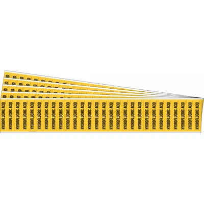 BRADY Hydrofluoric Acid Adhesive Pipe Marker - Hydrofluoric Acid Adhesive Pipe Markers