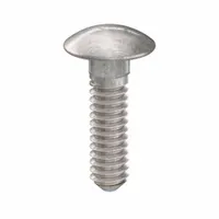Carriage Bolt: Square Neck, #10-24 Thread Size, 3/4 in lg, Stainless Steel, 316, Plain, 10 PK (MPN ZBOLT-4990)