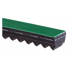 The GATES HC50 Series Cogged V-Belt (9480HD) is a 38° angle, aramid-reinforced cogged belt designed for high-torque industrial drives. Its cogged construction improves flexibility and heat dissipation, making it suitable for applications such as machining, material handling, and pump systems where reliable power transmission and resistance to shock loads are required.