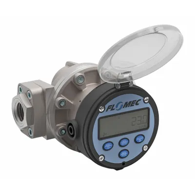 FLOMEC Electronic Flowmeter: Oval Gear Flow Meter, Electromagnetic, Stainless Steel - Oval Gear Totalizers