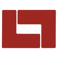 Floor Marking Tape: L, Solid, Red, No Legend, 3 in x 8 in, 8 mil Tape Thick, Brady®, B-514, 20 PK (MPN 104442)