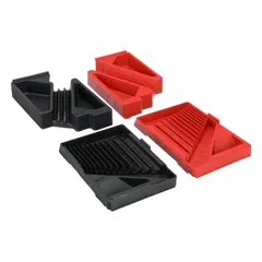 Polypropylene socket organizer tray in black/red, 19 in W x 12 3/8 in D x 3 7/8 in H. Designed for use within the PACKOUT modular storage system to keep sockets sorted and accessible in toolboxes and drawers.
