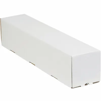CROWNHILL Square Mailing Tubes, White, 25 PK, M5525
