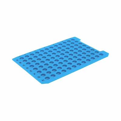 MTC BIO Sealing Mat: Round, 96 Wells, Blue, - Opening, Silicone - Sealing Mats
