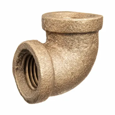 OEM APPROVED VENDOR 90° Brass Pipe Elbow, 1 1/2 in x 1 1/2 in, Class 125, 200 psi - Threaded Low-Pressure Pipe Fittings for Potable Water