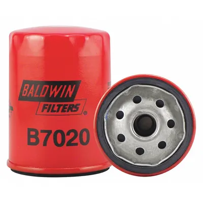 BALDWIN FILTERS Oil Filter: B7020, 3/4"-16 Thread Size, 4 1/8 in Overall Ht, 3 in Outside Dia - Spin-On Oil Filters