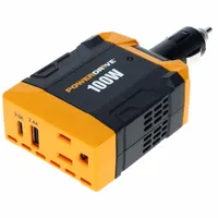 POWERDRIVE Inverter: Modified Sine Wave, Cigarette Lighter Input, 100 W Continuous Output Power (MPN PWD100D)