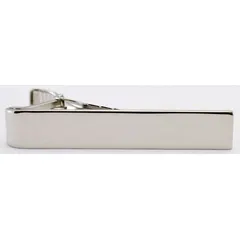 Metal tie clip, collar pin, and shirt keeper with a nickel finish. Measures 5/16 in x 2 in. Secures neckties to dress shirts for a neat appearance in professional settings.