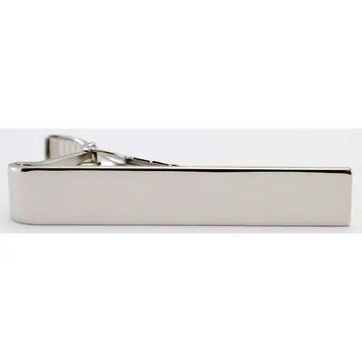 HEROS PRIDE Tie Bar: 5/16 in x 2 in, Nickel, Metal - Tie Clips, Collar Pins & Shirt Keepers