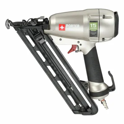 PORTER CABLE Air Nail Gun Kit: Finish, 34°, Paper, 1/4 in, Sequential - Air-Powered Finish Nailers